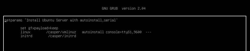 Ubuntu 20.04 autoinstall grub