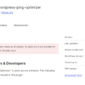 WordPress Ping Optimizer plugin has been closed