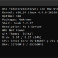 Fedora Remix for WSL 42 screenFetch