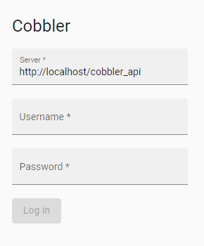 cobbler-web 3.3.3 ログイン画面