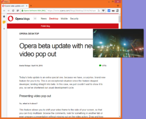 [H28.05.05] Opera 37 動画ポップアウト 事例